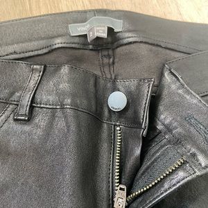 Vince Black Lambskin Leather Pants Size 2